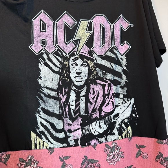 AC DC dress up cycle floral cold shoulder handmade - Picture 6 of 7